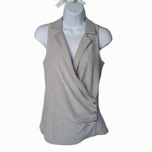 ANTHROPOLOGIE | MAEVE • SMALL • sleeveless striped blouse Asymmetrical women's